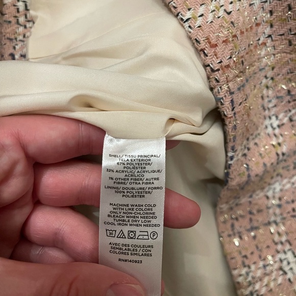 Loft Sparkle Textured Tweed Jacket Size L - Picture 3 of 4